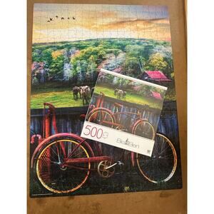 Big Ben MB 500 Piece Jigsaw Puzzle Country Rust COMPLETE